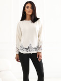 Eleganter Pullover mit Spitze und Rundhalsausschnitt