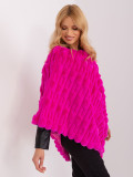 Fuchsiafarbenes Poncho mit Futter