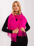 Glatte fuchsia Schal aus weichem Strick
