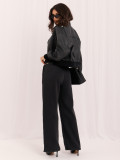 Graue Wide Leg Jogginghose