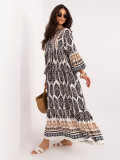 Maxi Oversize Kleid mit Print und 3/4-Ärmeln