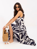 Maxi-Sommerkleid mit V-Ausschnitt und Print