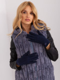 Glatte blaue Handschuhe mit warmer Fütterung