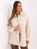 Beige Casual Overshirt mit Taschen