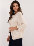 Stylischer Pullover in hellem Beige
