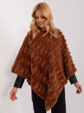 Stilvolles beiges Poncho mit Futter