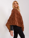 Stilvolles beiges Poncho mit Futter