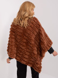 Stilvolles beiges Poncho mit Futter