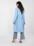 Damen-Trenchcoat in Hellblau mit Gürtel