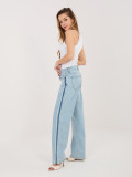 Damen-Jeans in Hellblau mit geradem Bein