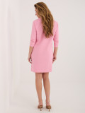 Hellrosa Minikleid mit 3/4-Ärmeln