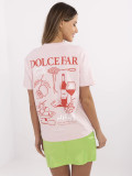 Rosa T-Shirt mit Druck
