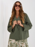 Kurzer Übergangsmantel in Khaki