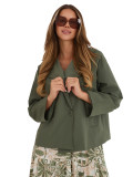 Kurzer Übergangsmantel in Khaki