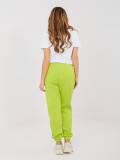 Damen-Jogginghose in Limettengrün mit hohem Bund