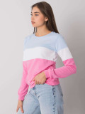 Rosa-blaues Sweatshirt ohne Kapuze