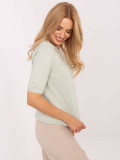Eleganter pistazienfarbener Pullover