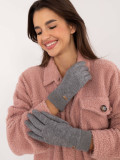 Graue Handschuhe mit warmer Fütterung