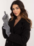 Graue Handschuhe mit warmer Fütterung