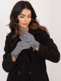 Graue Handschuhe mit warmer Fütterung