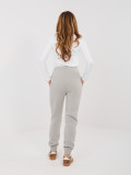 Damen Jogginghose mit Kordelzug, grau