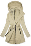 Eleganter Damen-Parka mit Golddetails Beige