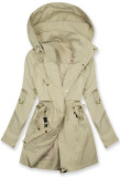 Damen-Parka mit Golddetails Beige