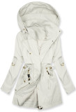 Damen-Parka mit Golddetails Weiß