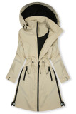 Übergangsparka für Damen mit abnehmbarer Kapuze Beige