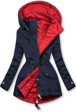 Wendejacke mit abnehmbarer Kapuze Navy/Rot