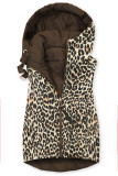 Wende-Weste mit Leopardenmuster, Schokoladenbraun