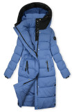 Blaue Damen-Winterjacke mit Kapuze STORM