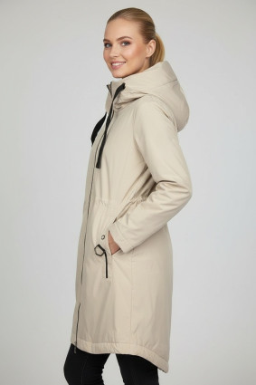 Übergangs-Kapuzenjacke Ecru