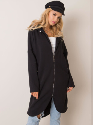 Schwarze lange Kapuzenpullover von RUE PARIS