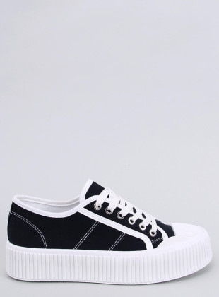 Plateau-Canvas-Sneaker Schwarz