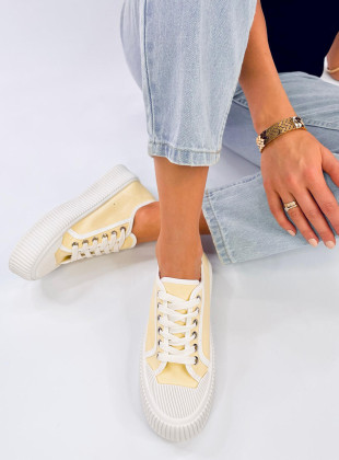Plateau-Canvas-Sneaker Gelb