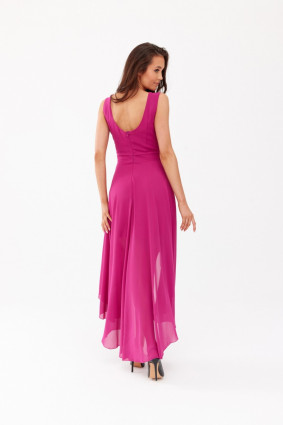 Asymmetrisches Kleid mit Wickelausschnitt in Bischofslila