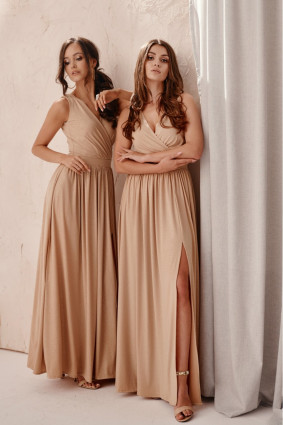 Maxi-Kleid in Beige Cheryl