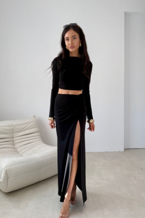 Schwarze Bluse Linnea