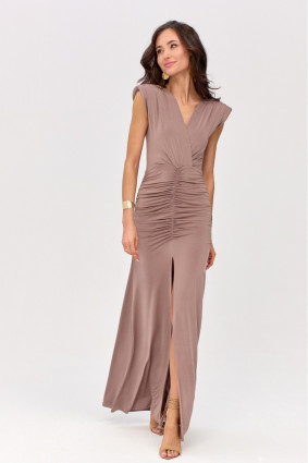 Maxikleid in hellem Braun