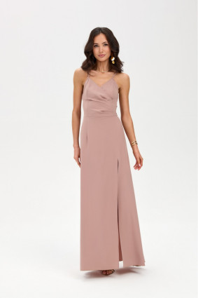 Maxikleid in Cappuccino-Farbe