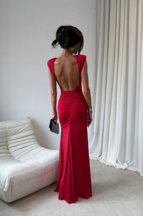 Rotes Maxi-Kleid Aurelia