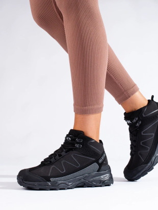 Damen schwarze Trekkingstiefel mit hohem Schaft DK