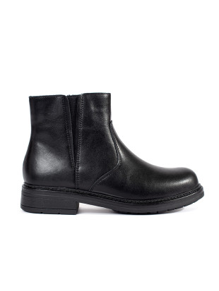 Schwarze Leder Stiefeletten Sergio Leone