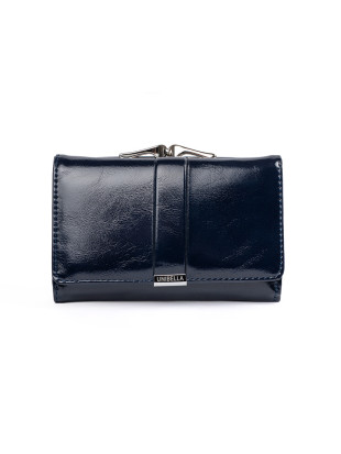 Elegante blaue Geldbörse aus ökologischem Leder