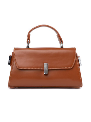Braune kleine Handtasche mit Griff