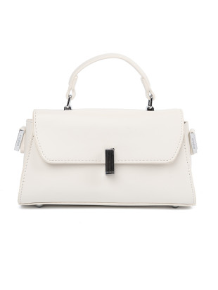 Helle beige kleine Handtasche mit Henkel