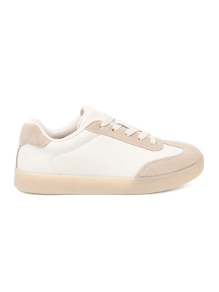 Weiß-beige Damen Sneakers