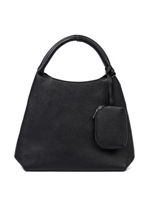 Elegante schwarze Handtasche mit Kosmetiktäschchen
