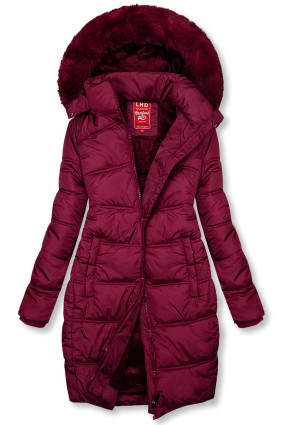 Gefüttert Winterjacke in Burgundy